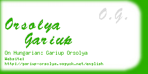 orsolya gariup business card